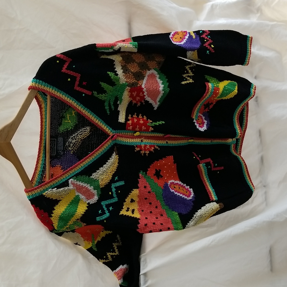 Berek tropical fruit themed cardigan